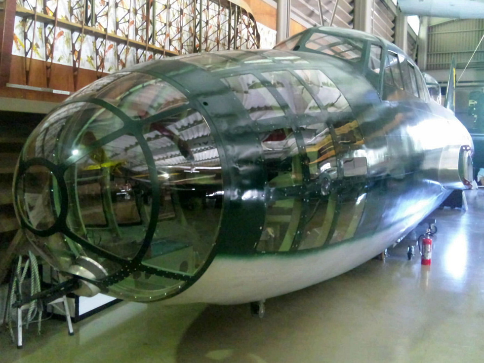 A preserved G4M2 Betty fuselage at the Kawaguchiko Motor Museum, Japan no complete Betty flies today.