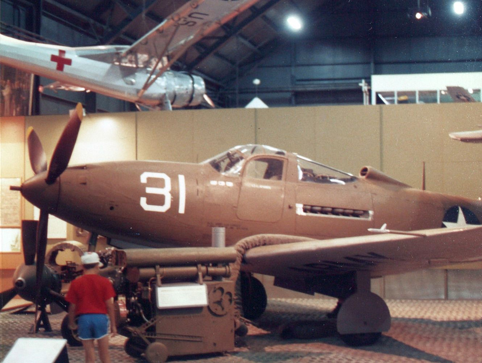 A preserved P-39 at the National Museum of the US Air Force.