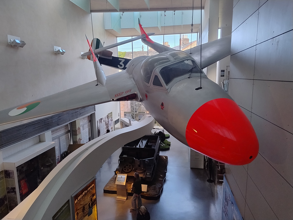A preserved de Havilland Vampire on display the type survives today as a warbird.