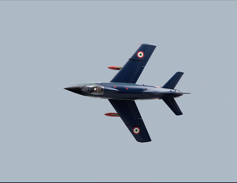 A Fiat G.91 in flight the lightweight NATO strike fighter that won NBMR-1.
