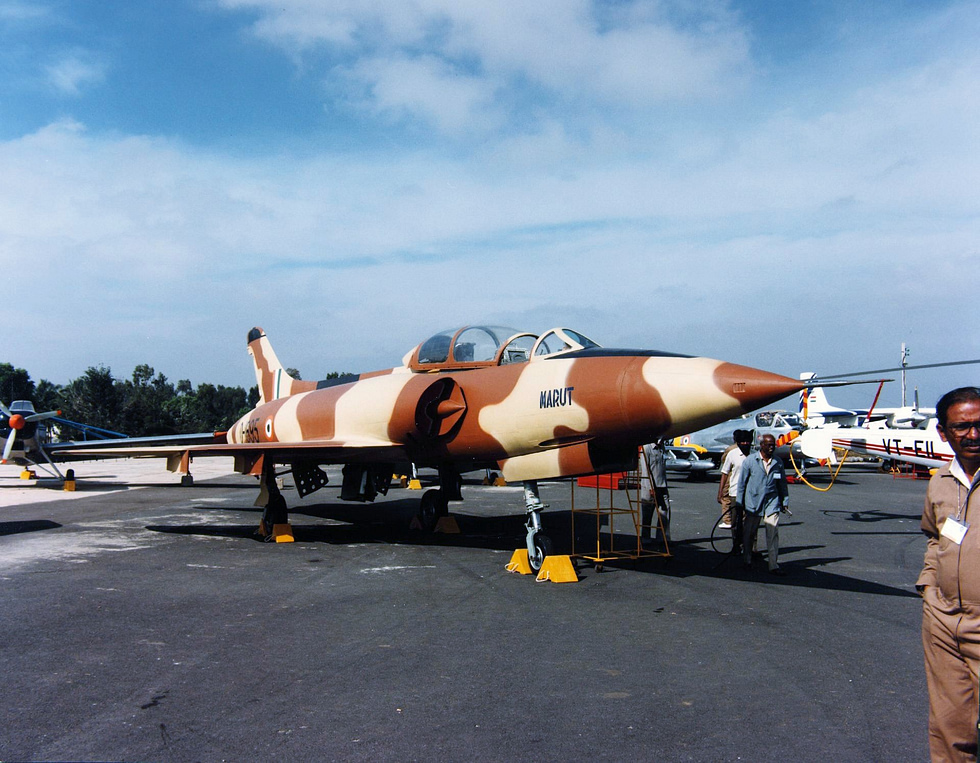 A two-seat HF-24 Mk.1T trainer the variant that checked out Marut pilots.