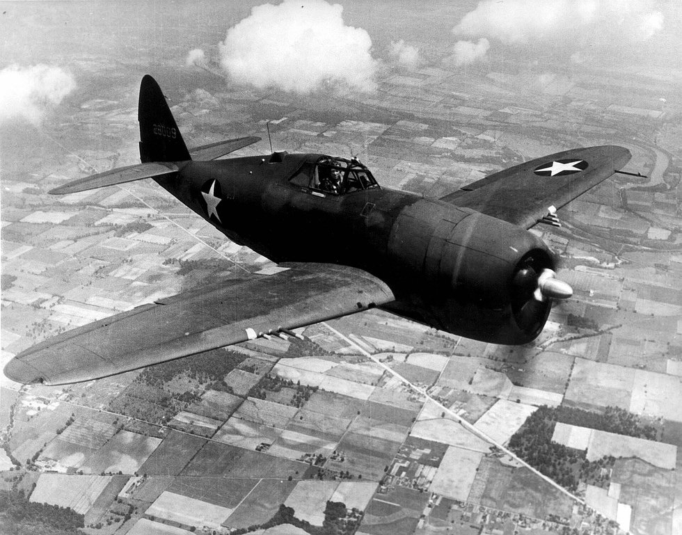 An early razorback P-47D, with the framed canopy that first took the Jug to war.