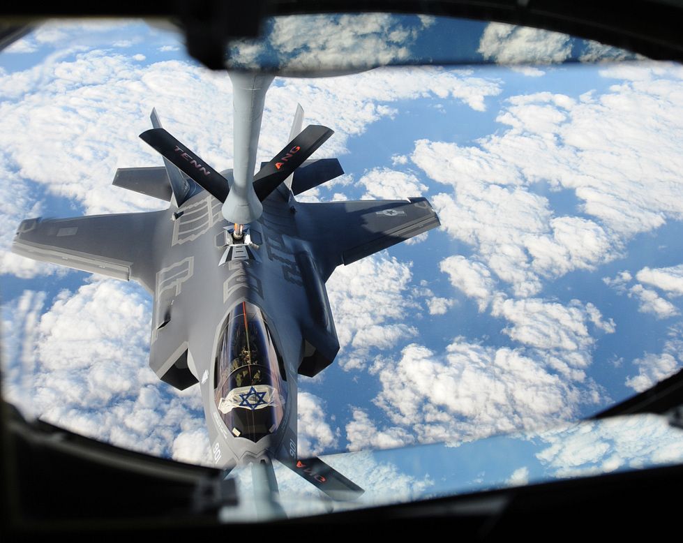 An Israeli Air Force F-35I Adir the variant that made the F-35s combat debut in 2018.