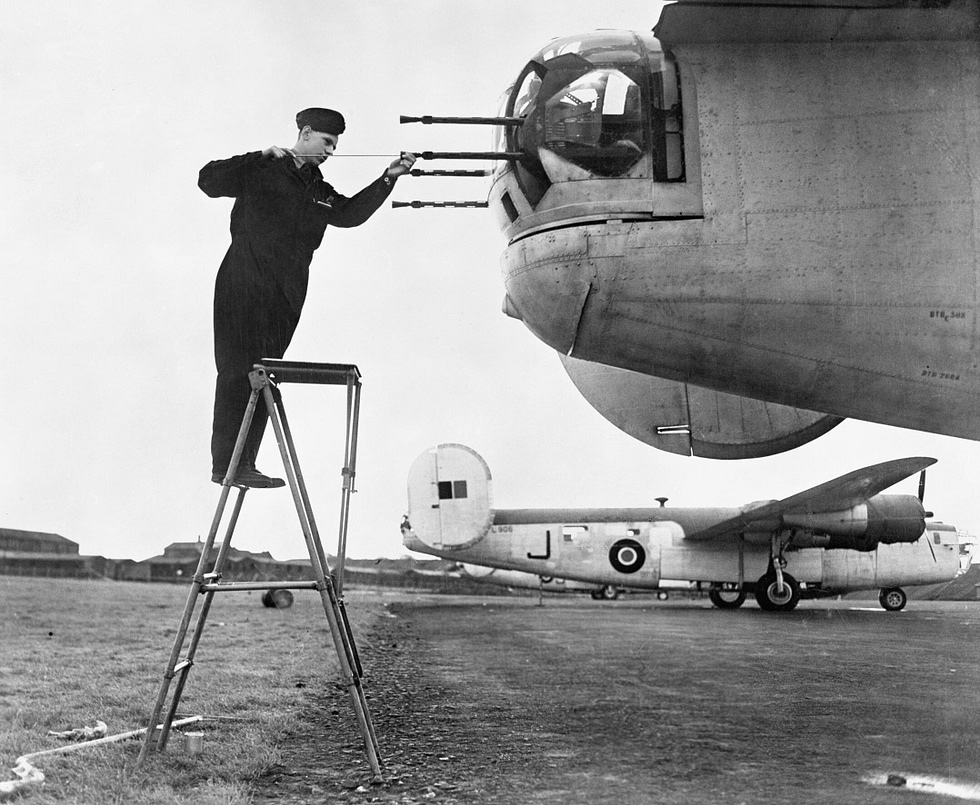 A RAF Coastal Command Liberator the Very Long Range patrol aircraft that closed the Atlantic gap.