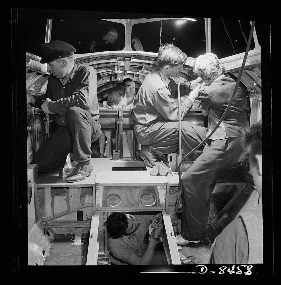 B-17s on the wartime production line American industry built roughly 12,731 of them.