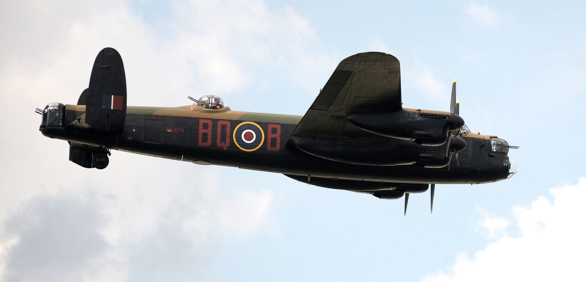 Avro Lancaster PA474 four-engine heavy bomber in flight