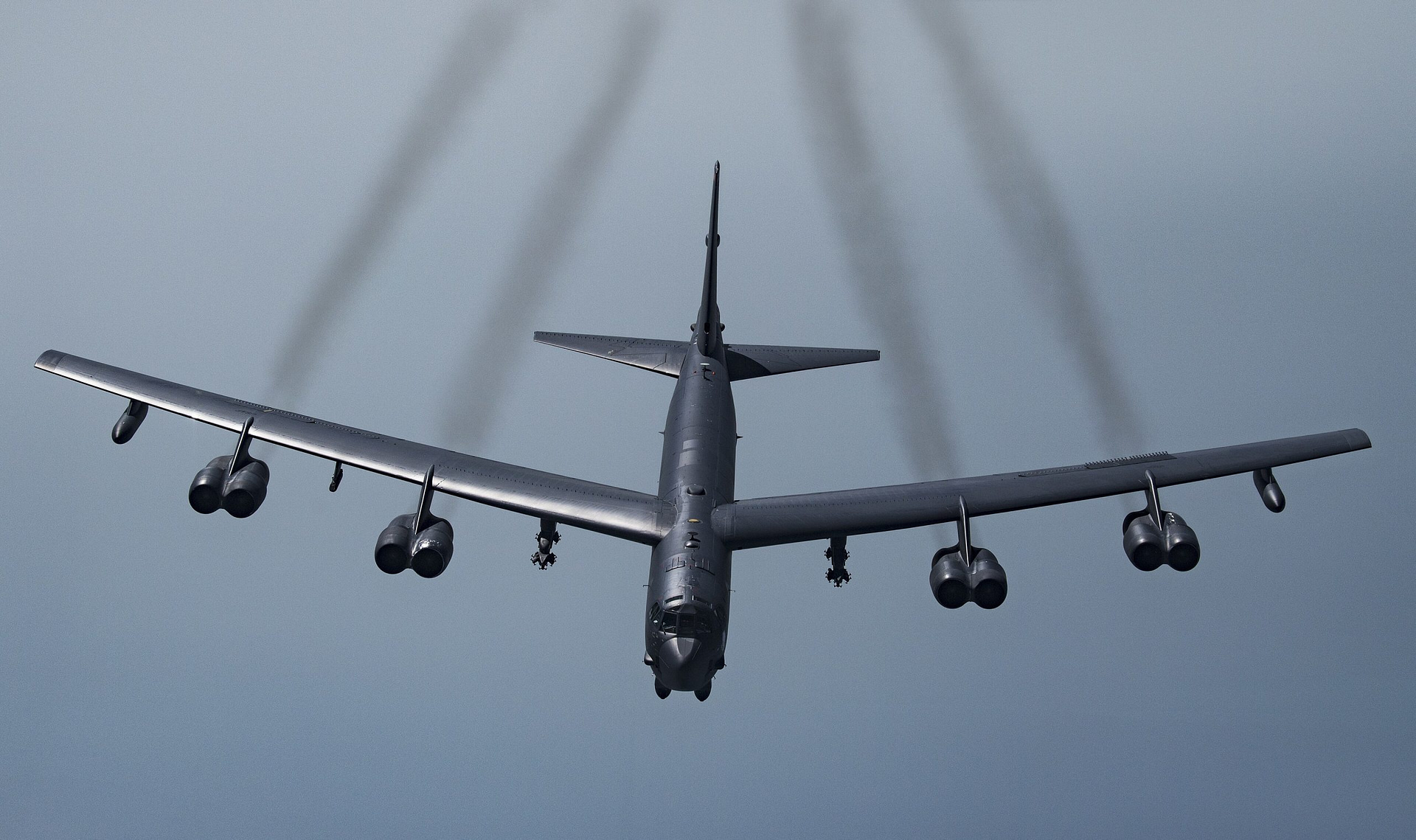 Boeing B-52H Stratofortress strategic bomber in flight