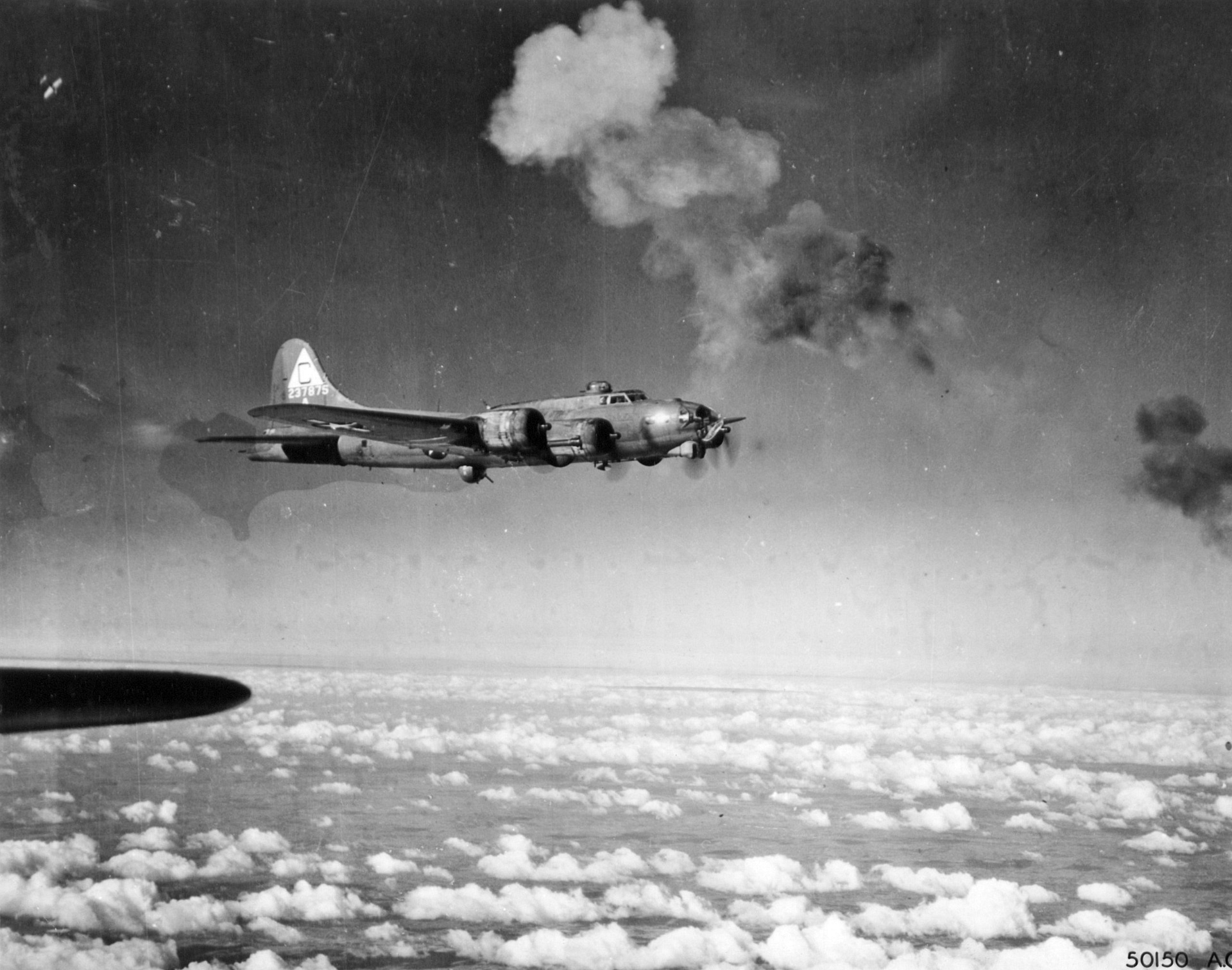 Boeing B-17 Flying Fortress heavy bomber in flight