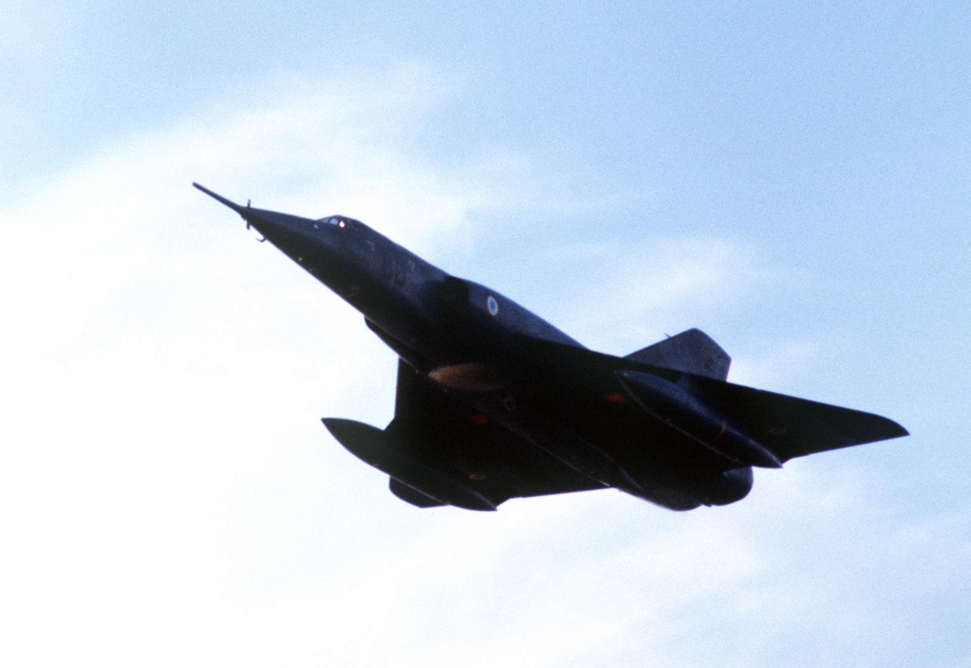 Dassault Mirage IV French supersonic nuclear strategic bomber in low-level flight