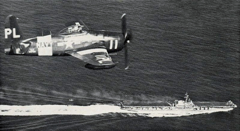 Grumman F8F Bearcat US Navy fighter in flight