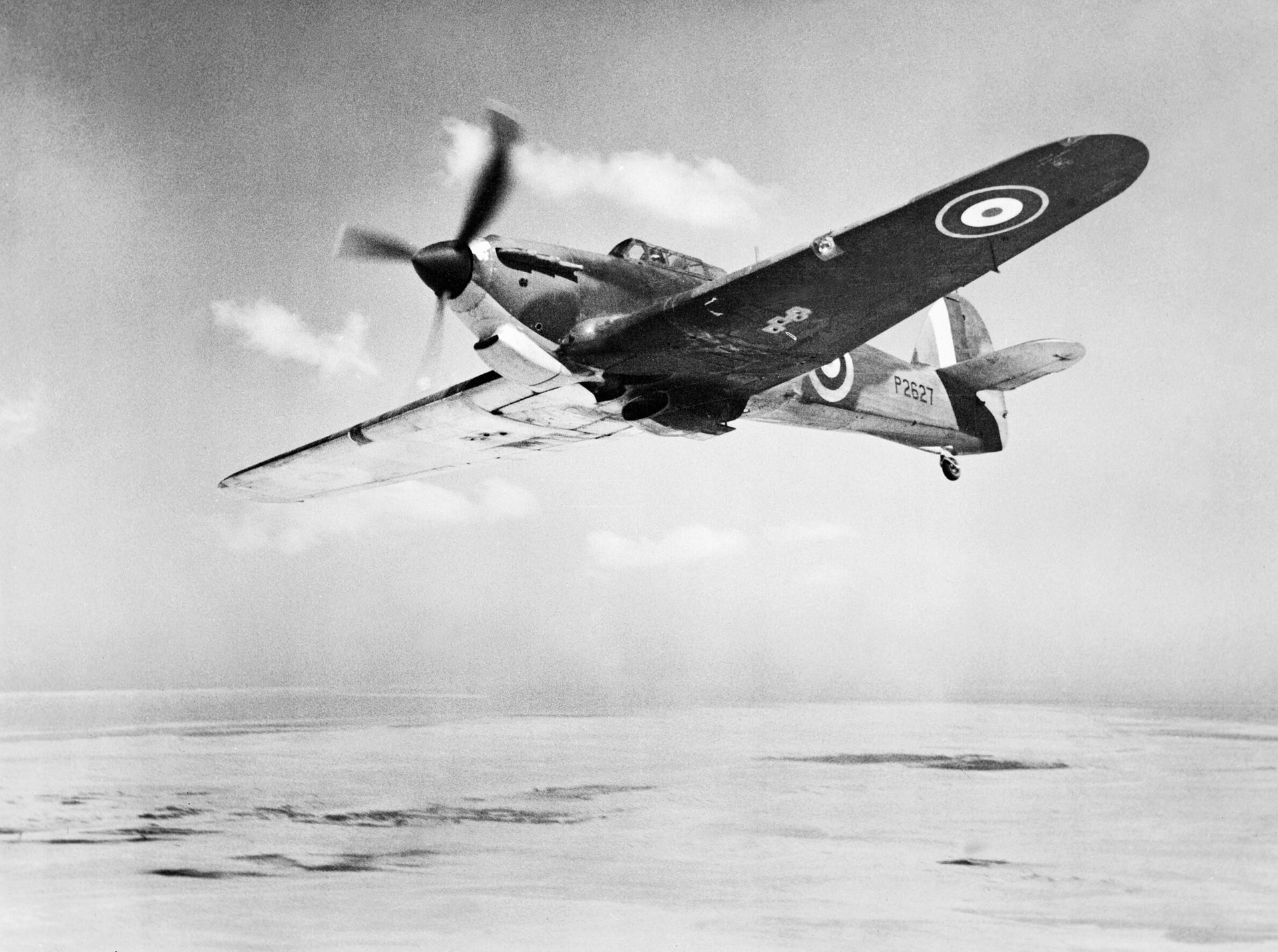 Hawker Hurricane Mk I fighter in flight