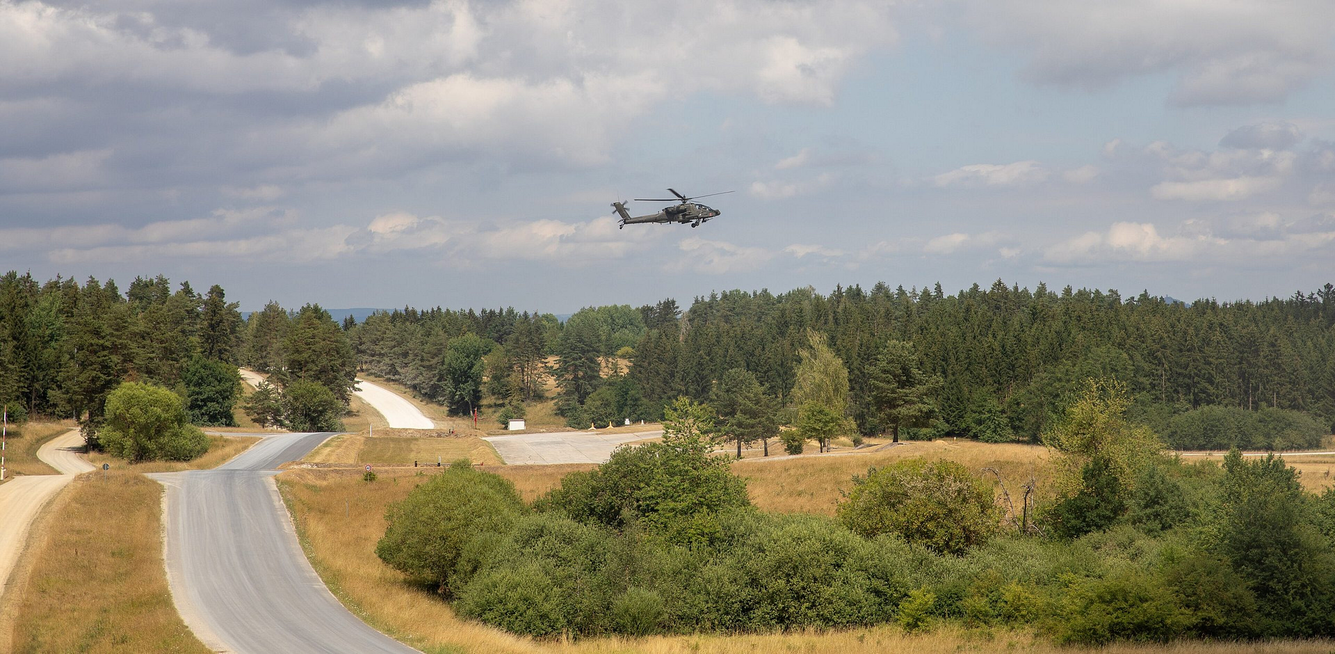 AH-64 Apache during aerial gunnery