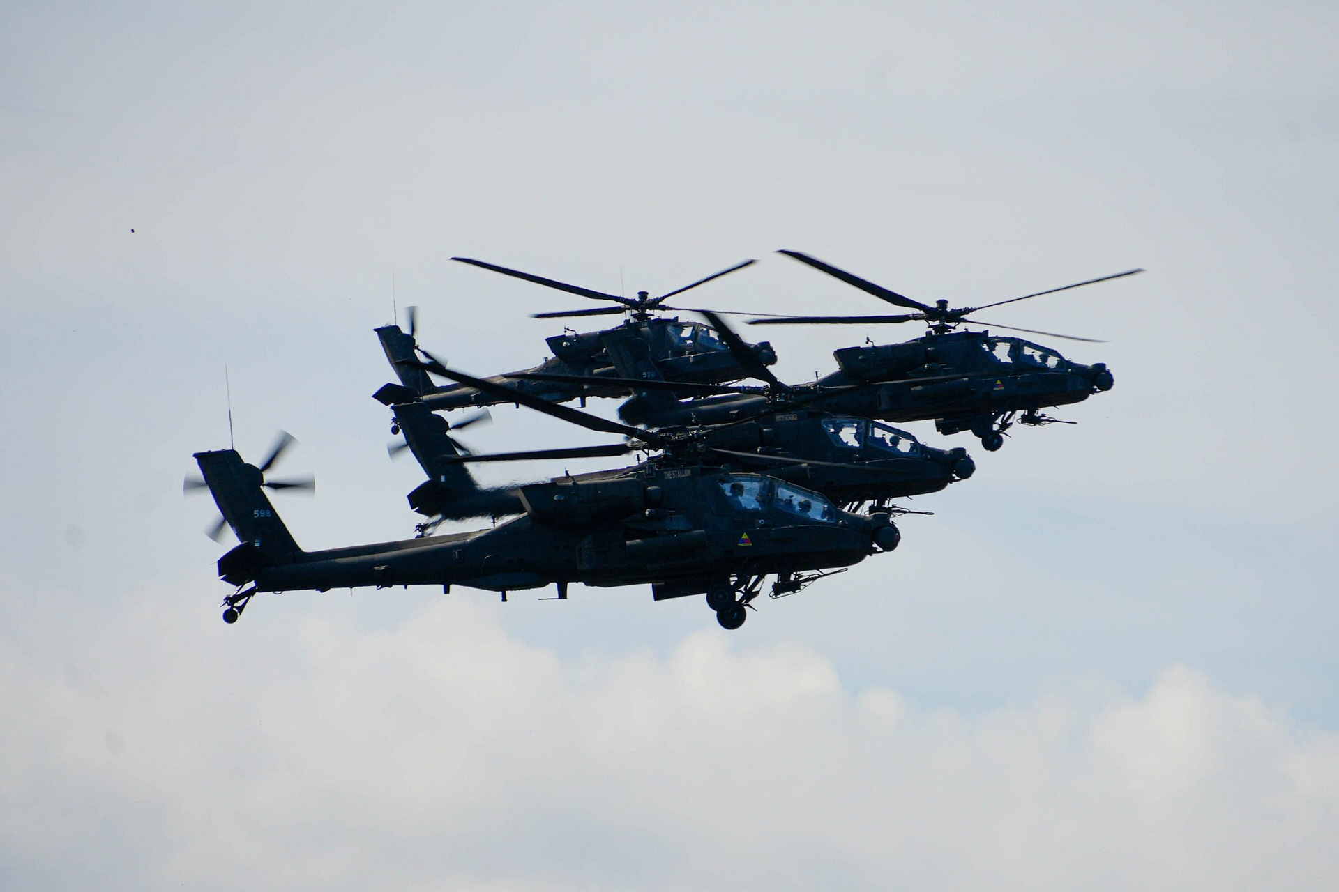 AH-64 Apaches low-level over Latvia