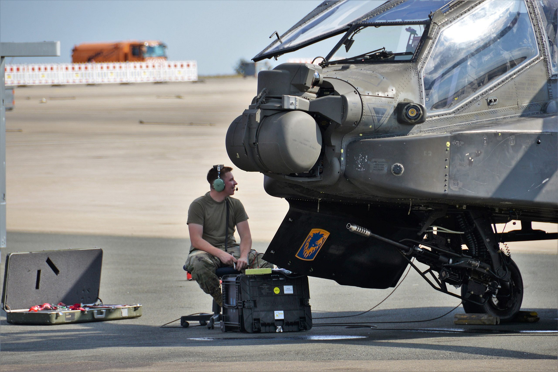 AH-64D Apache Longbow with mast-mounted radar
