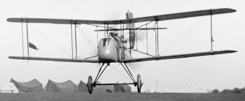 Airco DH.2 pusher fighter photographed on the Western Front