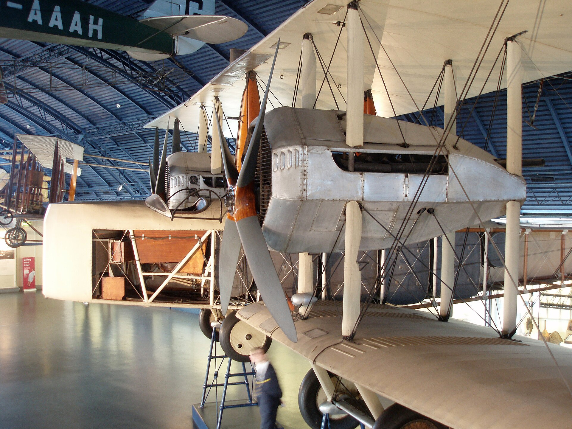 Alcock and Brown's transatlantic Vickers Vimy preserved at the Science Museum, London