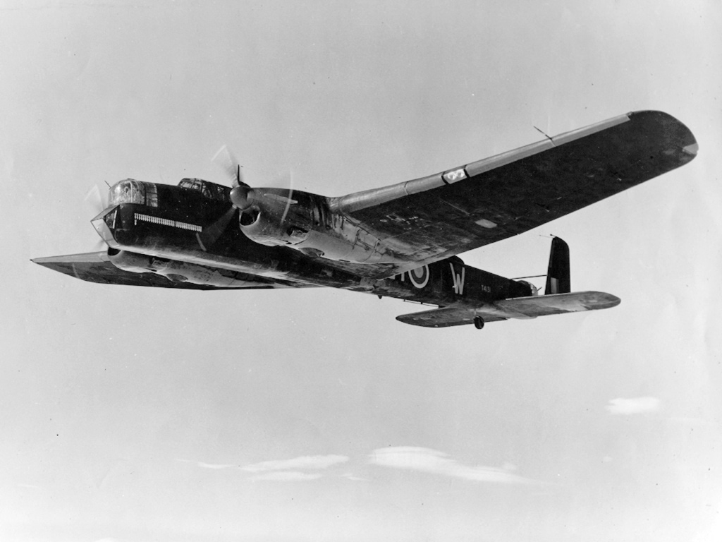 Whitley Mk V of No. 78 Squadron in flight, c.1940