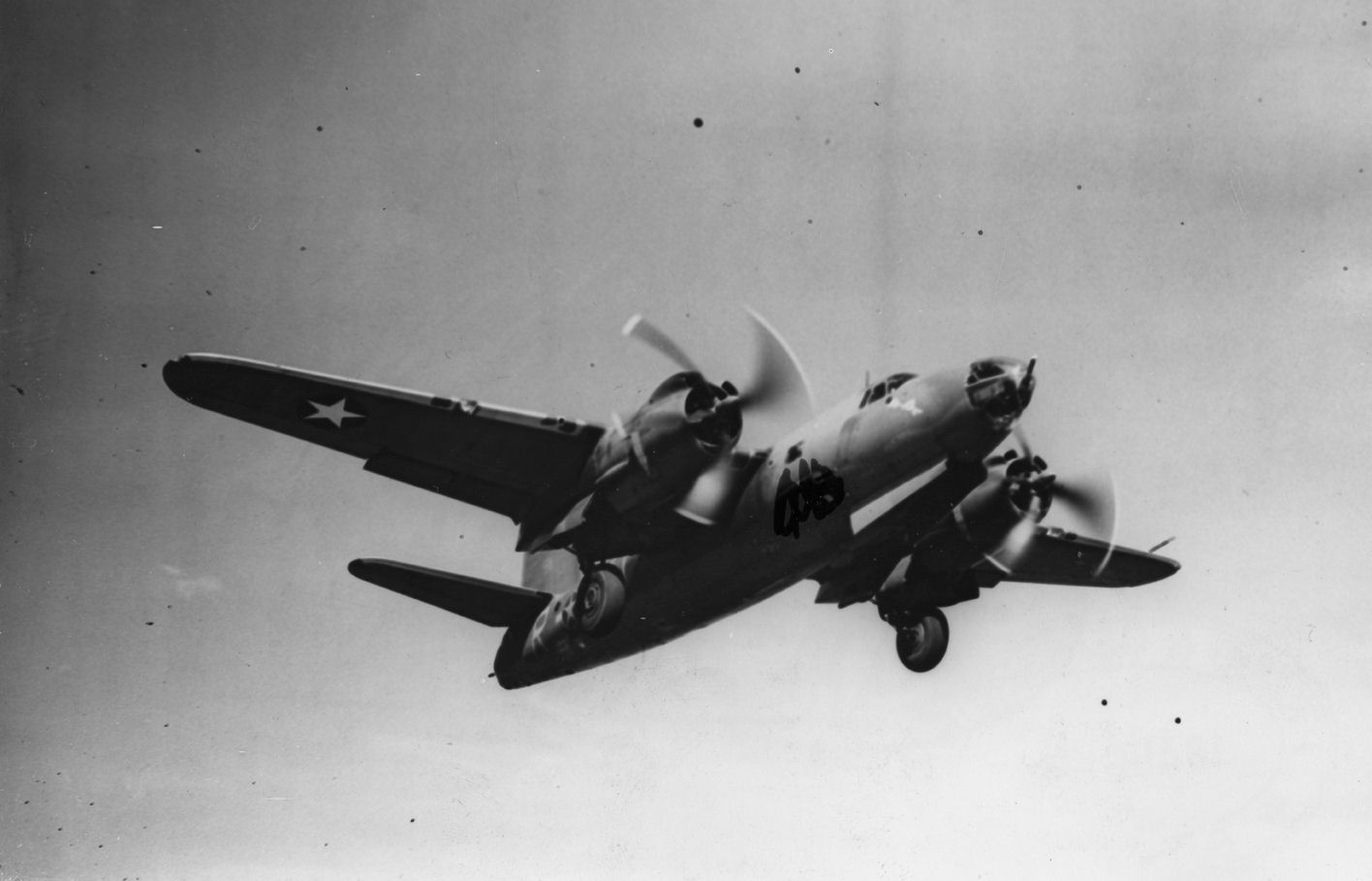 B-26 Marauder of the 323rd Bomb Group taking off