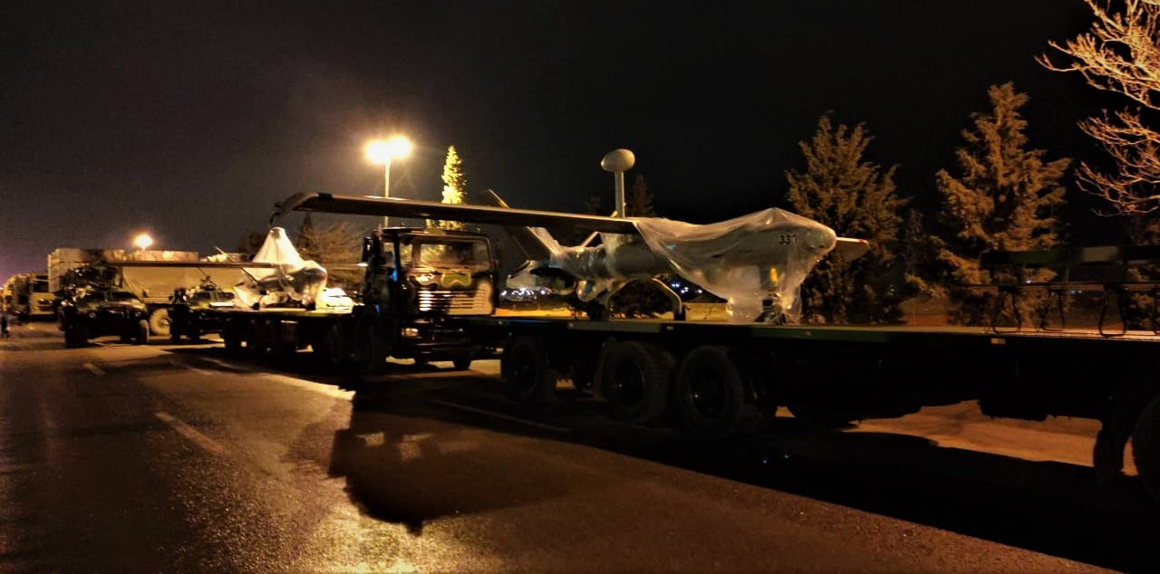 Bayraktar TB2 drones before the 2020 Victory Parade in Baku