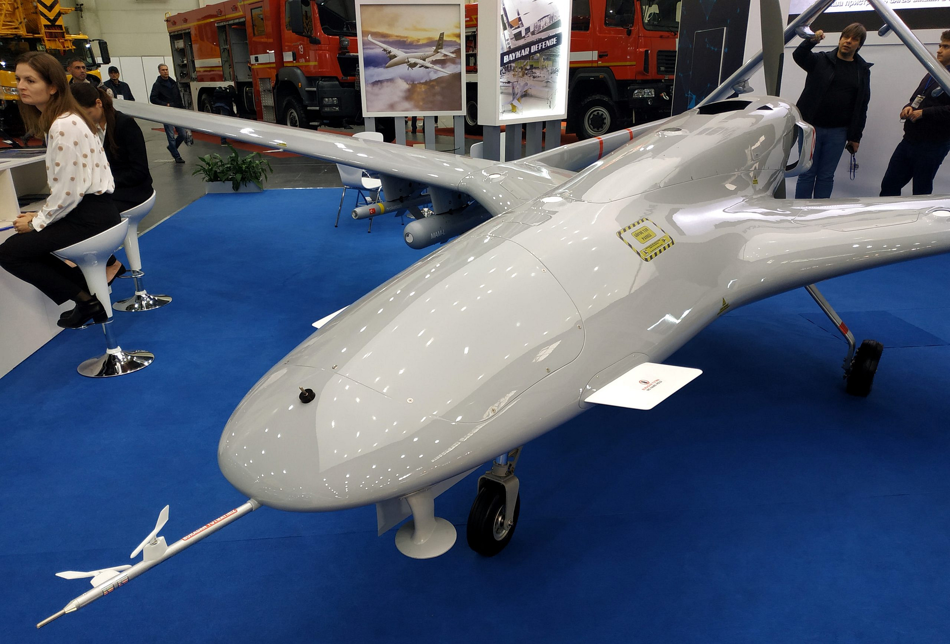 Bayraktar TB2 medium-altitude long-endurance drone on display in Kyiv