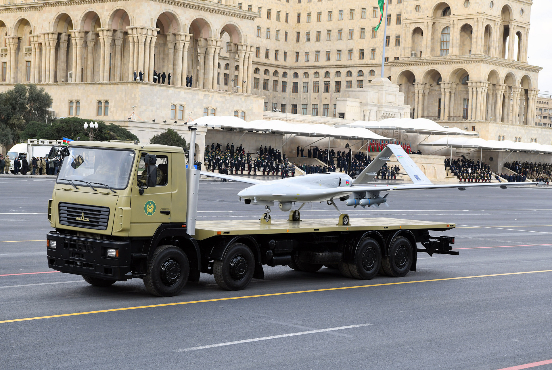 Bayraktar TB2 drone at the 2020 Victory Parade in Baku