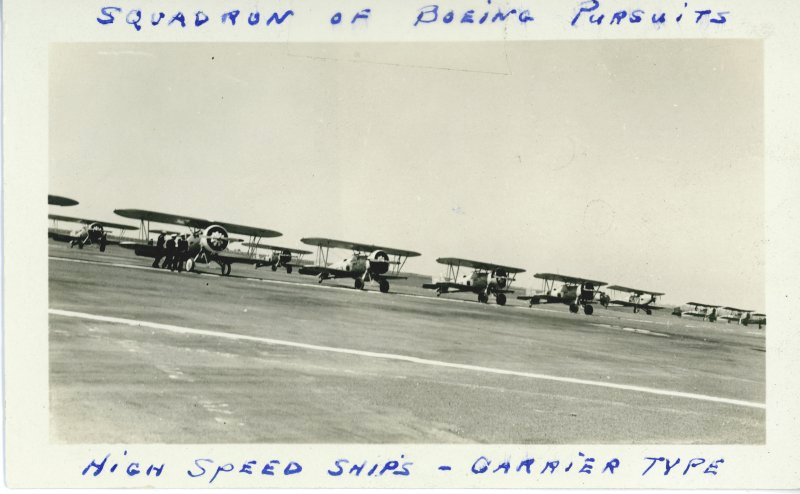 Squadron of Boeing P-12 pursuits in 1932. Photo: San Diego Air & Space Museum Archives, public domain.
