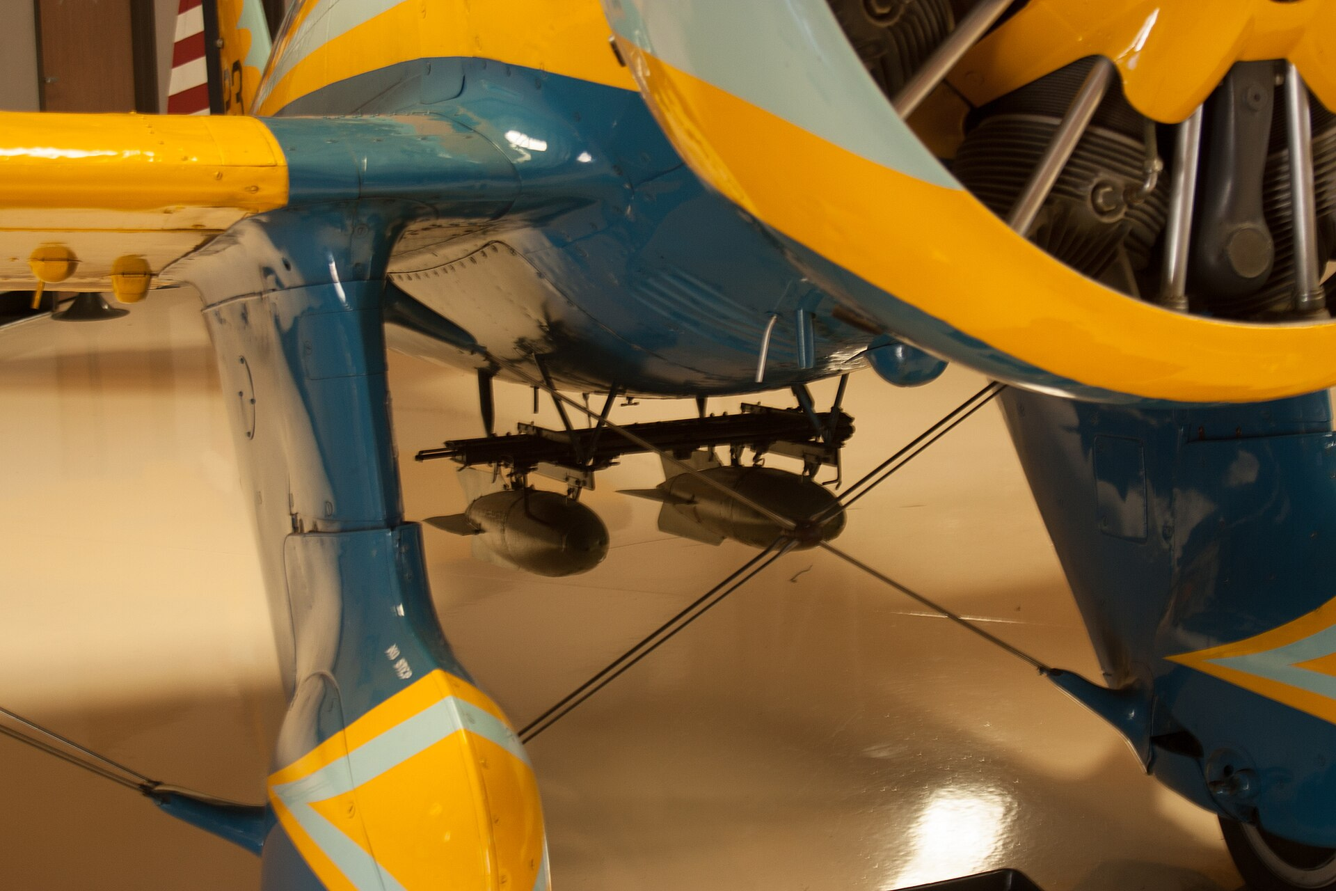 Restored Boeing P-26A Peashooter on display