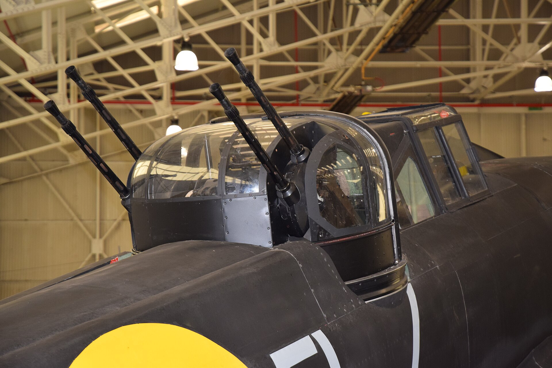 Boulton Paul Type A turret with four .303 Browning machine guns