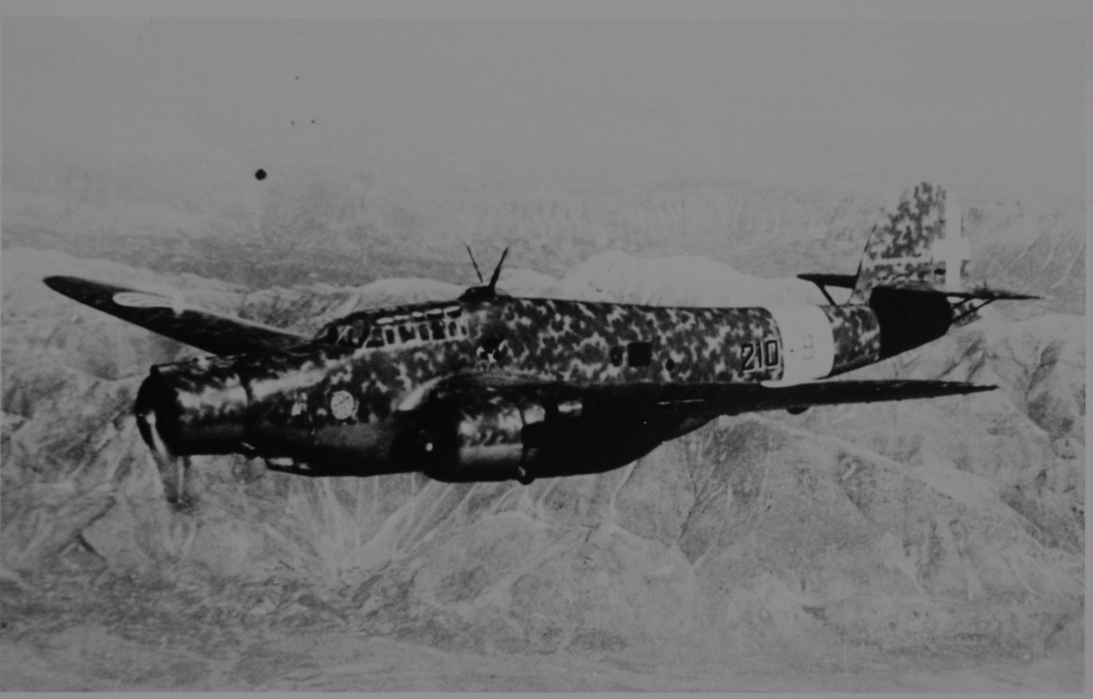 CANT Z.1007 Alcione Italian trimotor bomber, side view