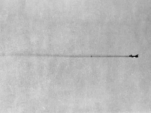 Dornier Do 217 hit by anti-aircraft fire over the Gironde estuary, France, 9 August 1944