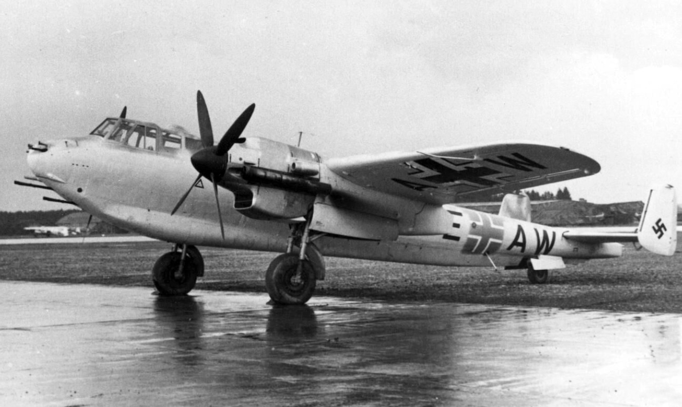 Dornier Do 217N night fighter with radar aerials, 1945