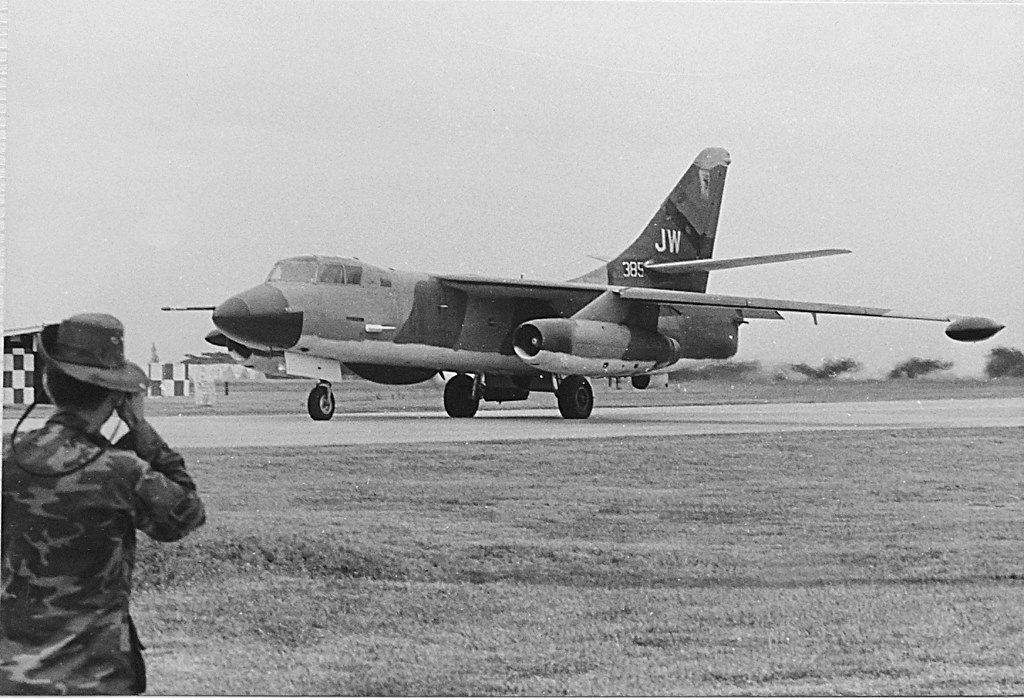 EB-66 of the 42d Tactical Electronic Warfare Squadron taking off from Korat, Thailand. Photo: US Air Force, public domain.