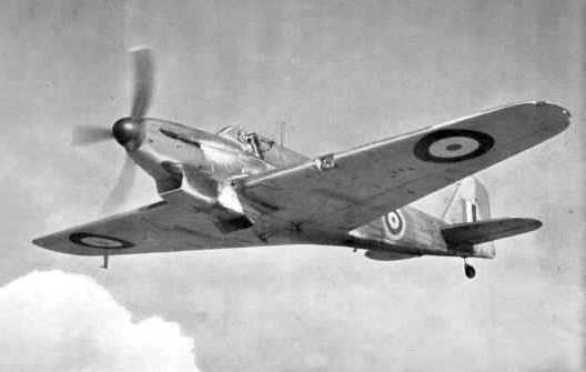 Fairey Fulmar Mk I seen from below showing the wings