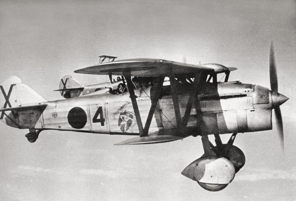 A Fiat CR.32 of the Aviazione Legionaria in the Balearic Islands during the Spanish Civil War