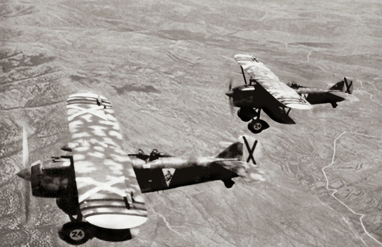 Two Fiat CR.32 biplane fighters