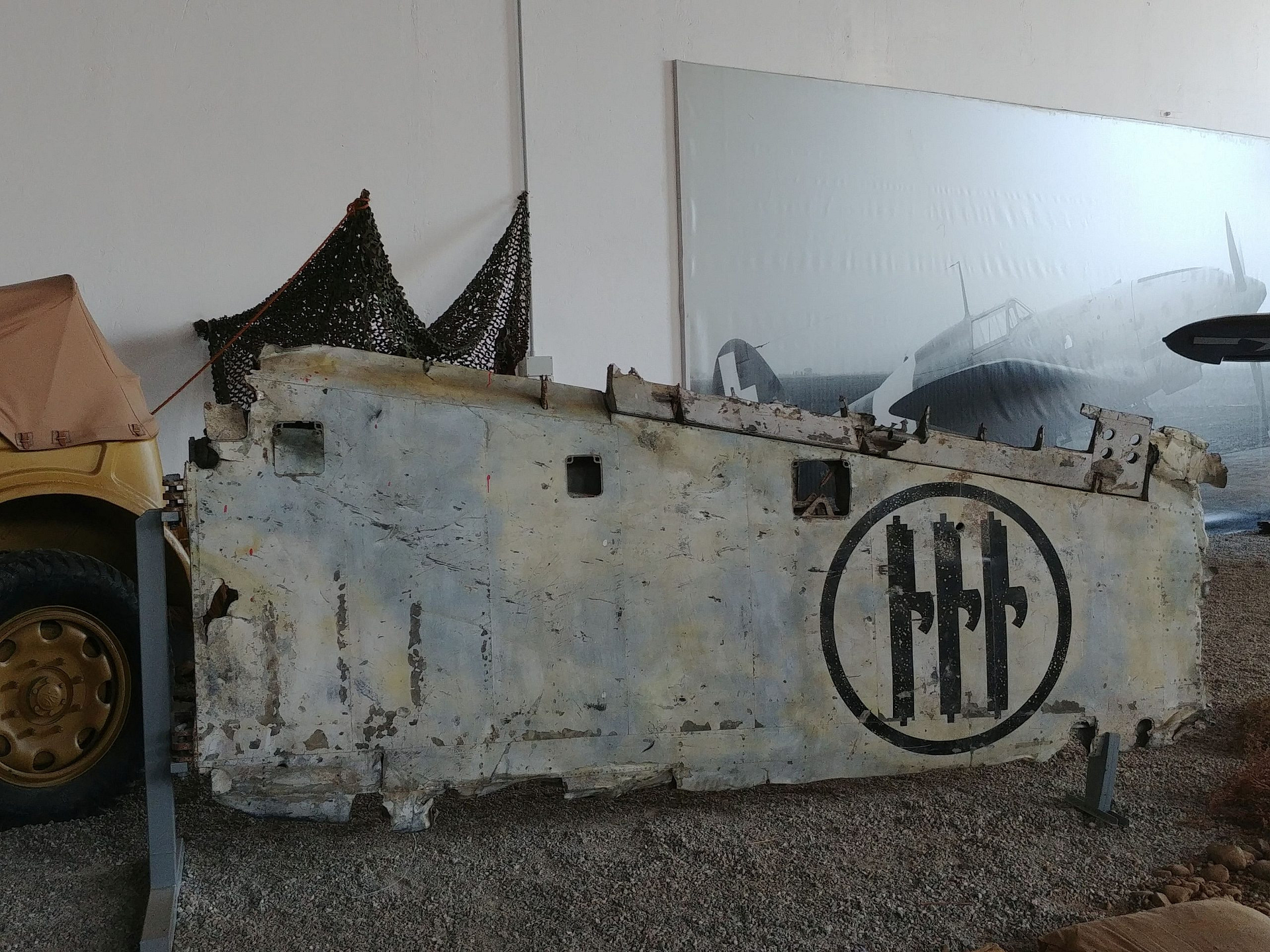 Detail of a preserved Fiat G.50 Freccia airframe