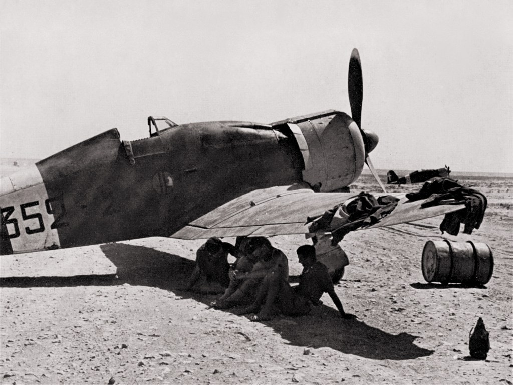 A Fiat G.50 Freccia in Cyrenaica, North Africa