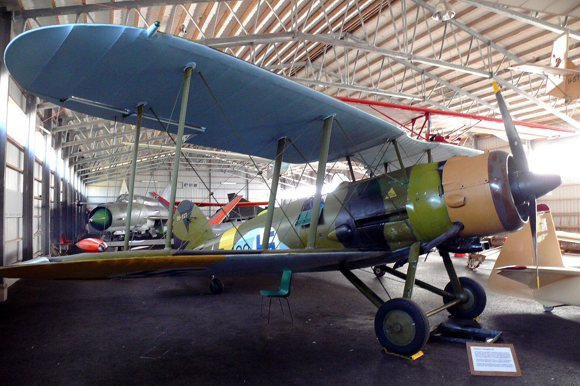 Preserved Gloster Gauntlet II GT-400 in a Finnish museum