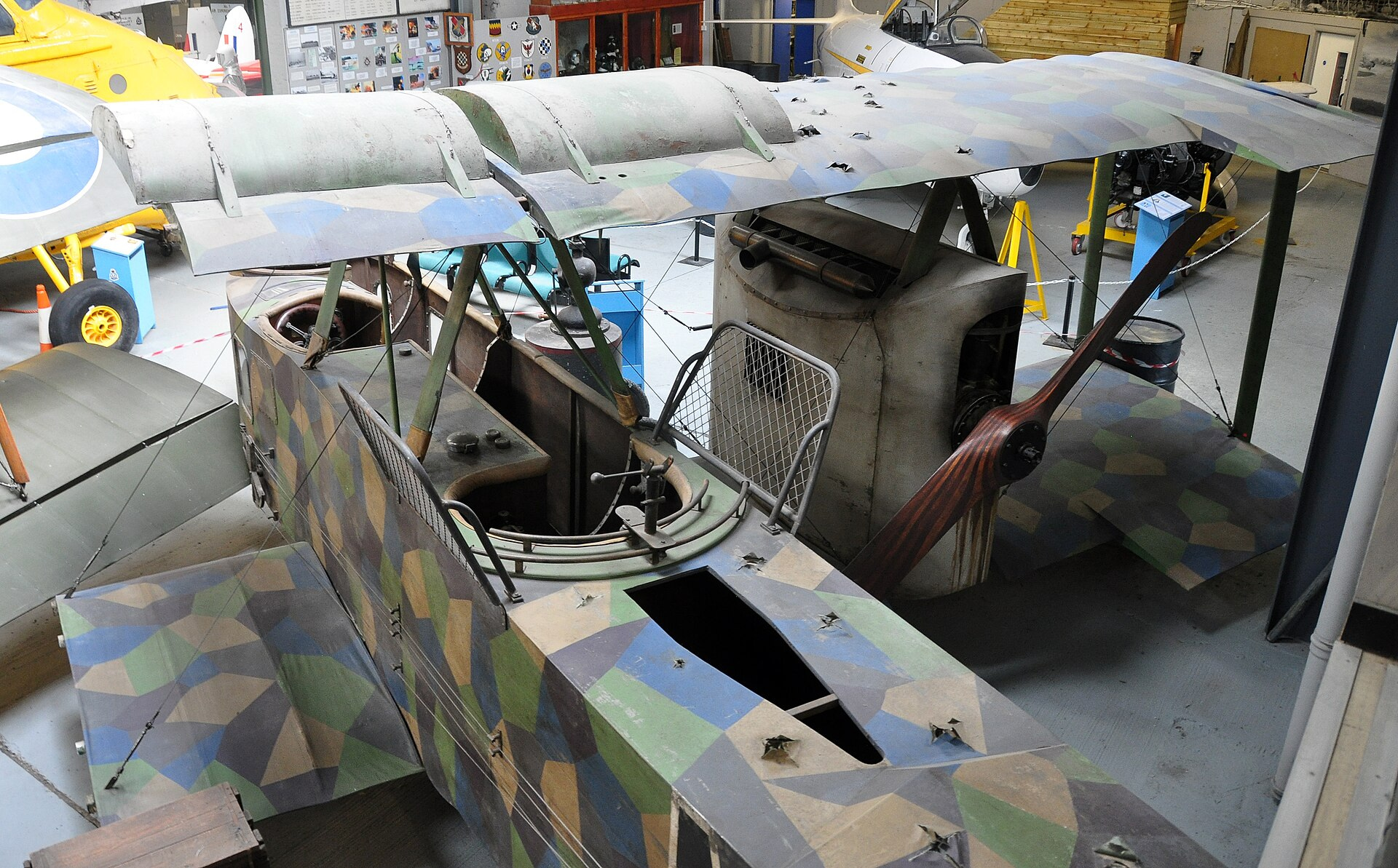 Full-scale Gotha bomber replica at the RAF Manston History Museum