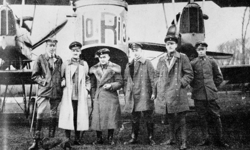 A Gotha G.V bomber with its crew of three