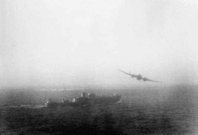 Handley Page Hampden attacking German shipping
