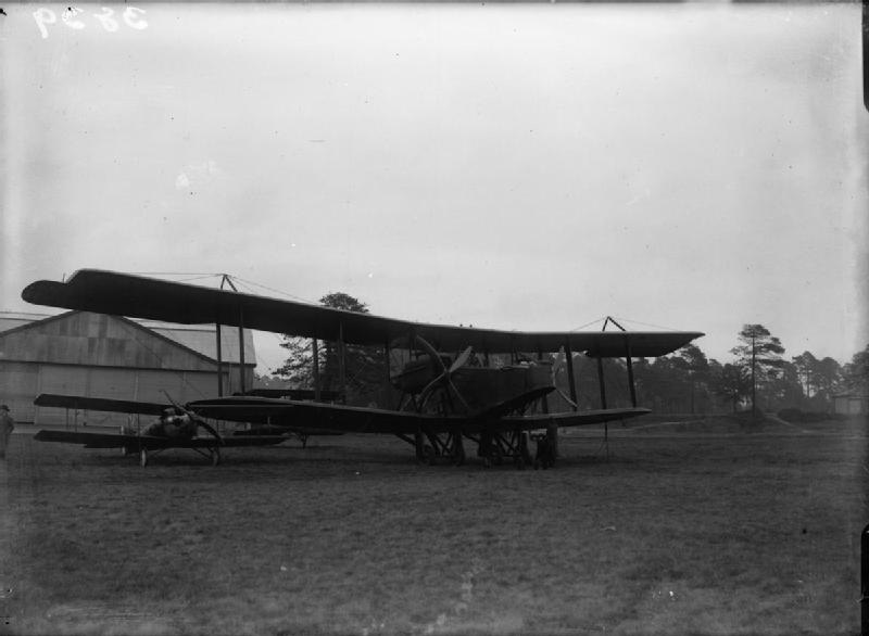 A Handley Page bomber photographed at the Royal Aircraft Establishment.