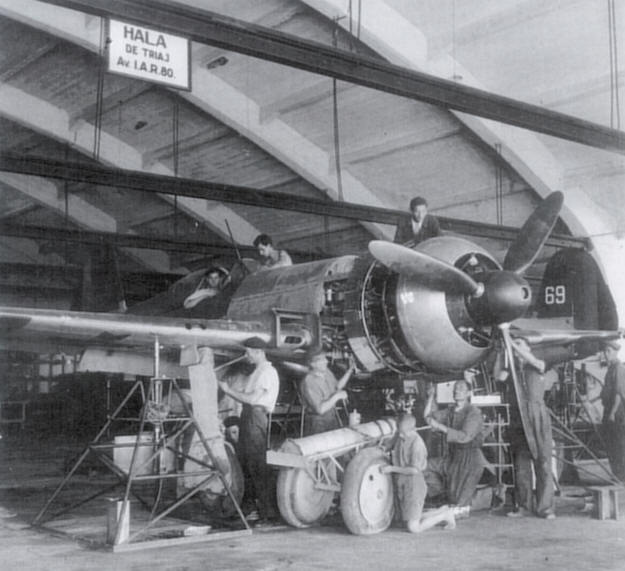 IAR 80 airframes under construction at the IAR works in Brasov