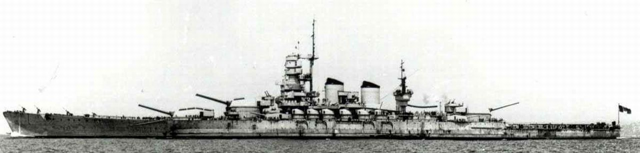 Italian battleship Roma, sunk by a Do 217-launched Fritz X on 9 September 1943