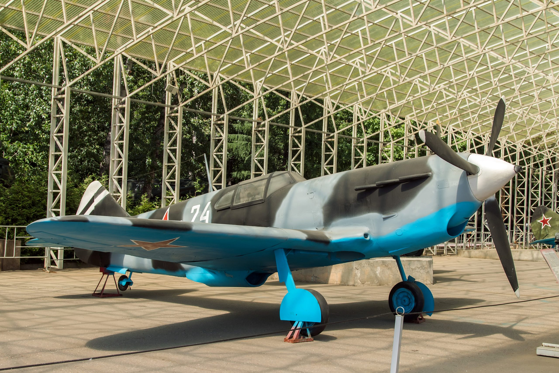 Lavochkin-Gorbunov-Gudkov LaGG-3 Soviet WWII fighter in Soviet markings