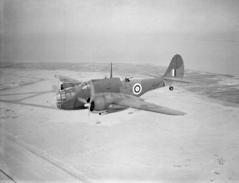 Martin Baltimore over Kasfareet, Egypt, c.1942. Photo: RAF official photographer / IWM, public domain.