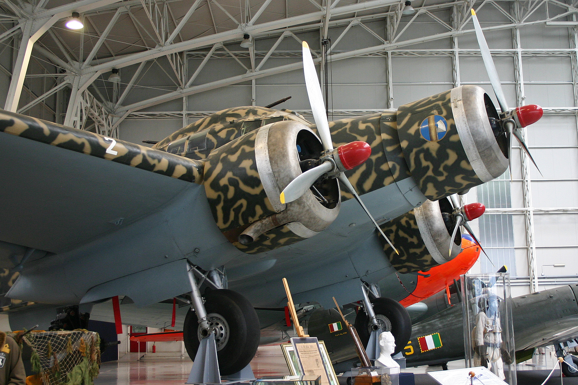 A preserved Savoia-Marchetti SM.79 showing its humped dorsal gondola and three radial engines