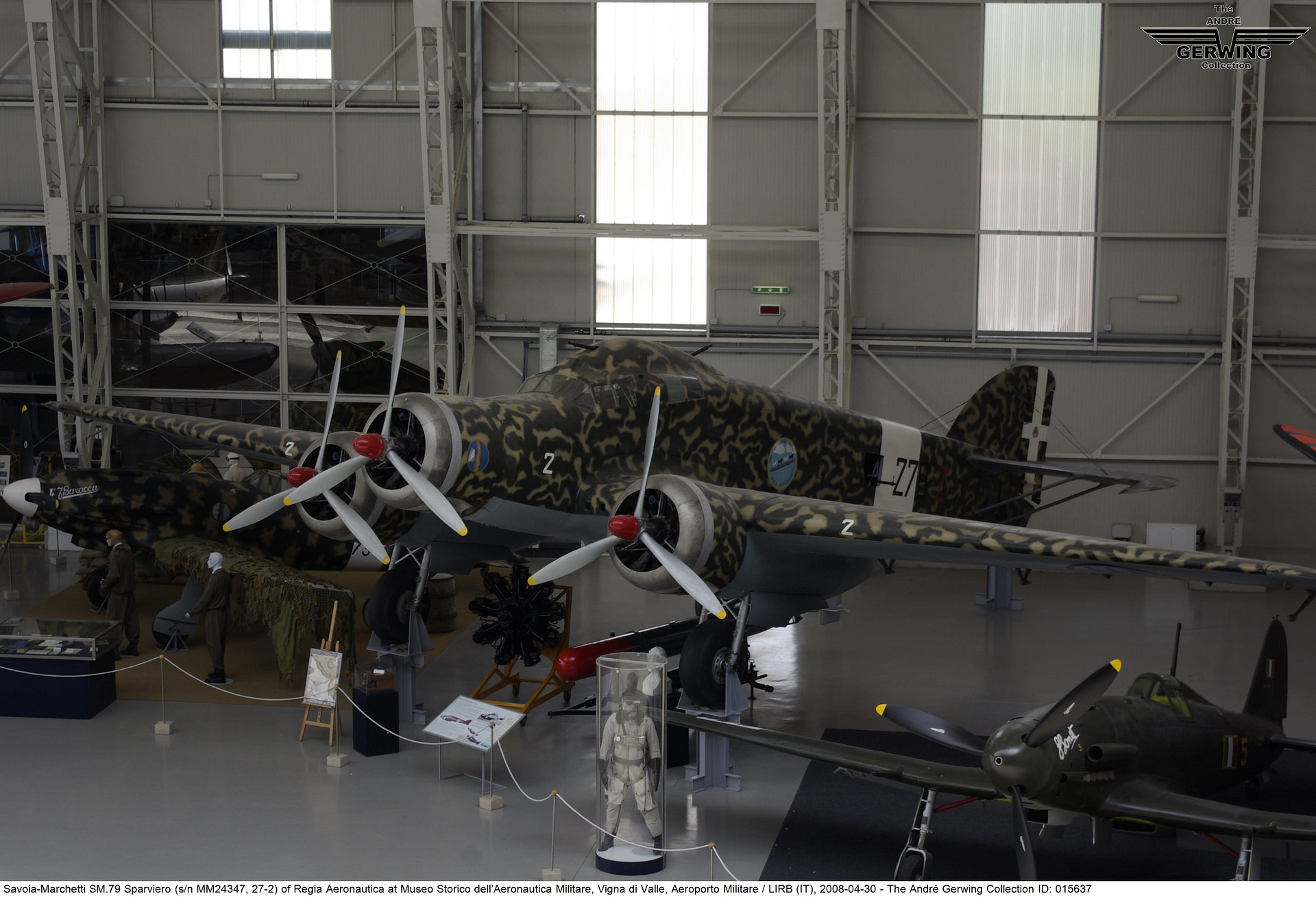 Preserved Savoia-Marchetti SM.79 Sparviero in a museum
