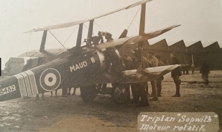 RNAS Sopwith Triplane named Maud flown by Charles Dawson Booker