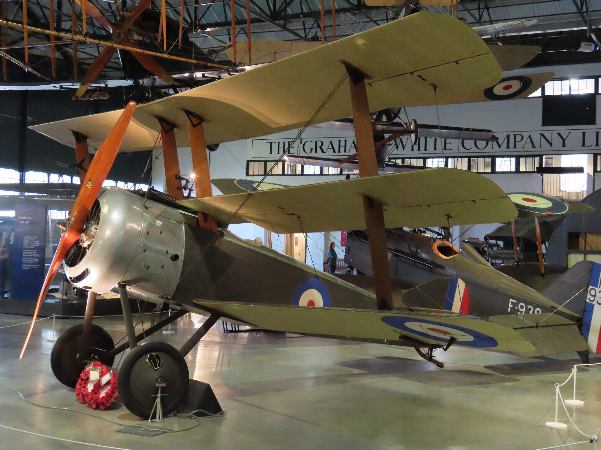 The surviving original Sopwith Triplane N5912 at the RAF Museum